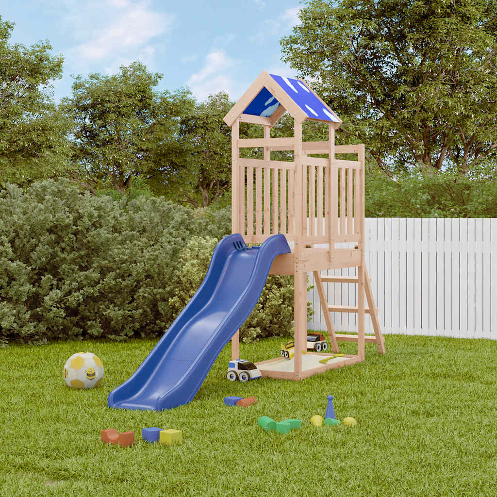 vidaXL Outdoor Playset Solid Wood Pine - Brown - 33430
