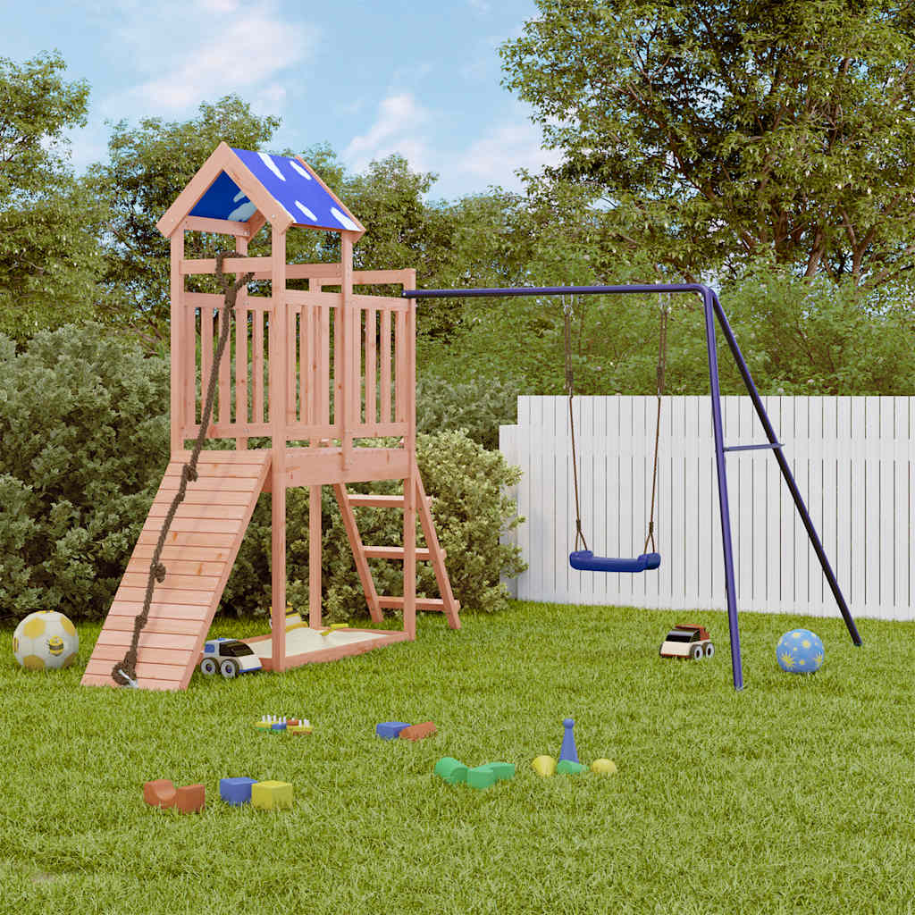vidaXL Outdoor Playset Solid Wood Douglas - Brown - 33446