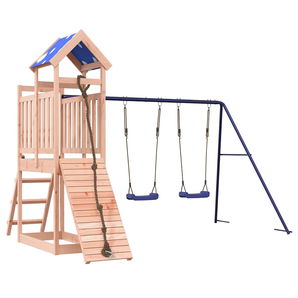 vidaXL Outdoor Playset Solid Wood Douglas - Brown - 33447