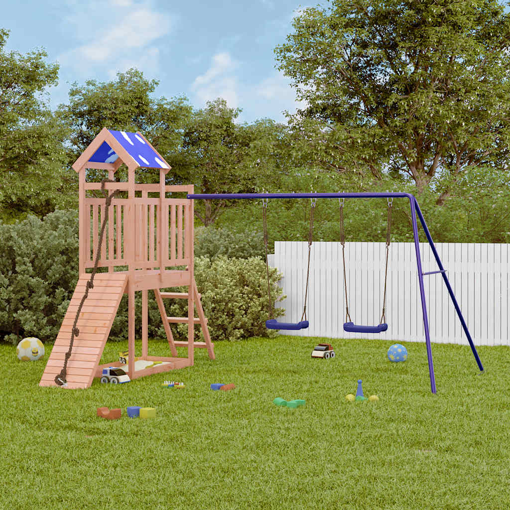 vidaXL Outdoor Playset Solid Wood Douglas - Brown - 33447