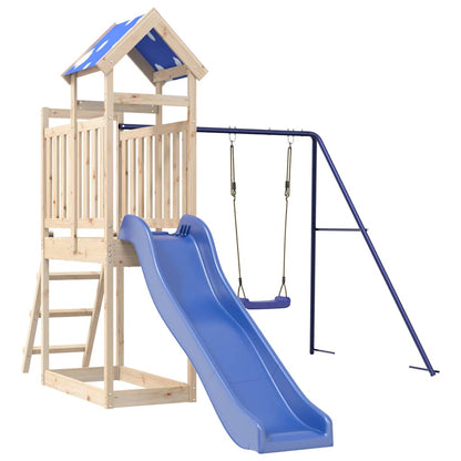 vidaXL Outdoor Playset Solid Wood Pine - Brown - 33449