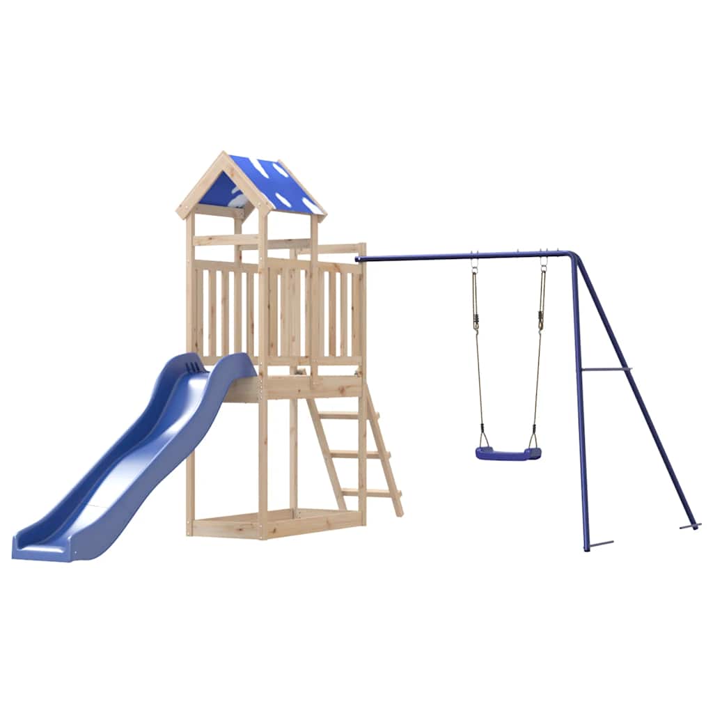 vidaXL Outdoor Playset Solid Wood Pine - Brown - 33449