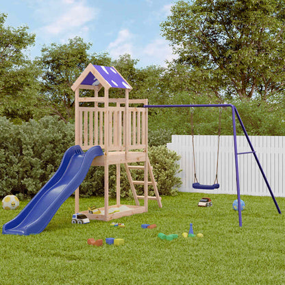 vidaXL Outdoor Playset Solid Wood Pine - Brown - 33449