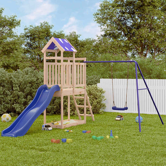 vidaXL Outdoor Playset Solid Wood Pine - Brown - 33449