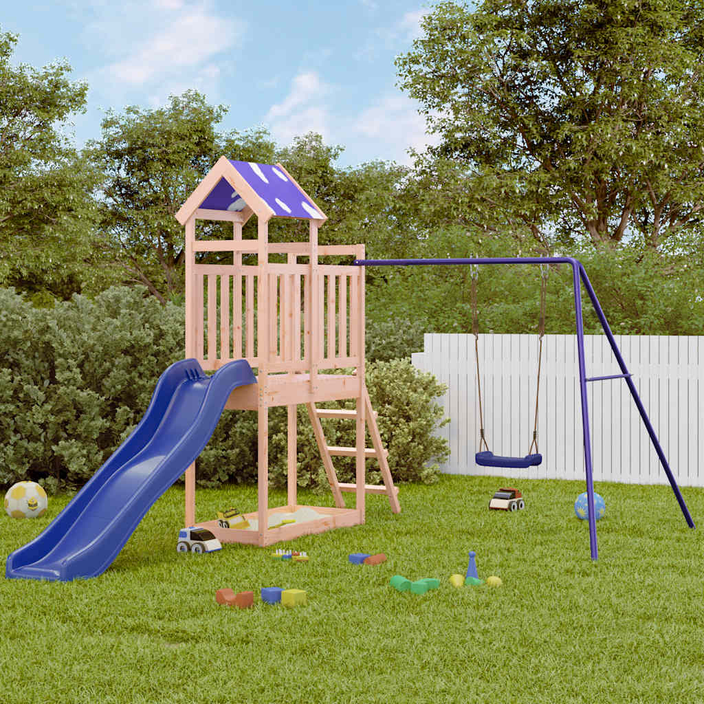 vidaXL Outdoor Playset Solid Wood Douglas - Brown - 33462