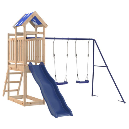 vidaXL Outdoor Playset Solid Wood Pine - Brown - 33463