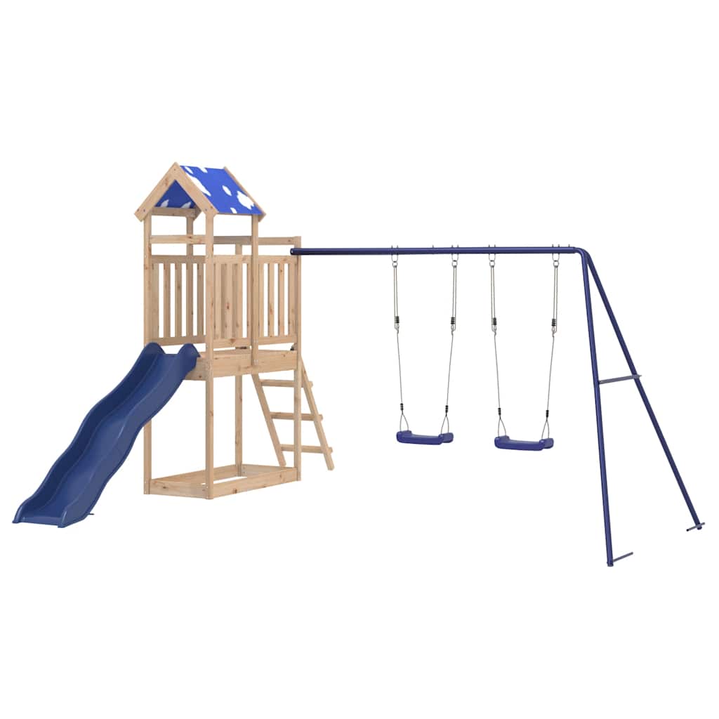 vidaXL Outdoor Playset Solid Wood Pine - Brown - 33463