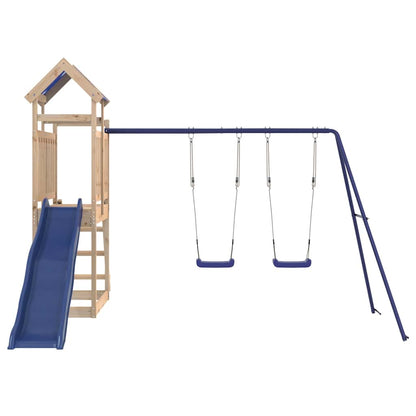 vidaXL Outdoor Playset Solid Wood Pine - Brown - 33463