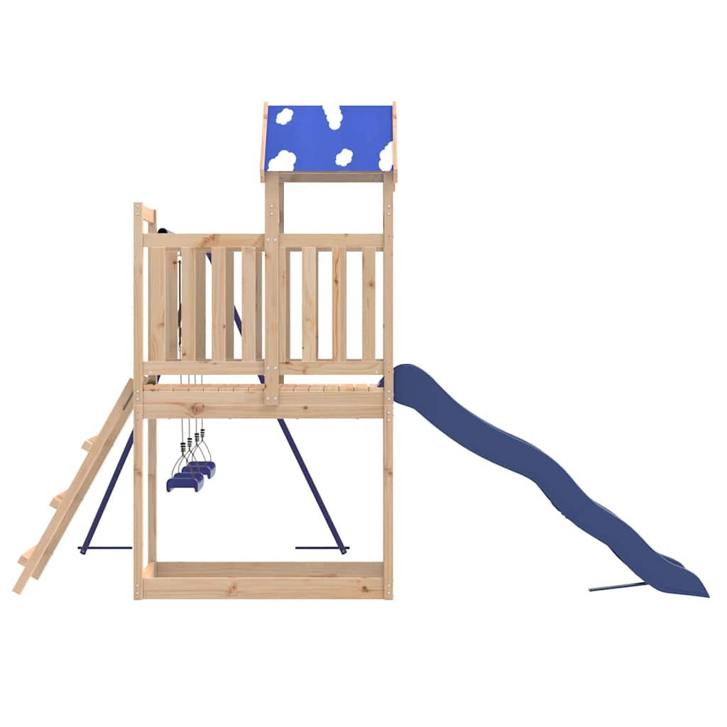 vidaXL Outdoor Playset Solid Wood Pine - Brown - 33463