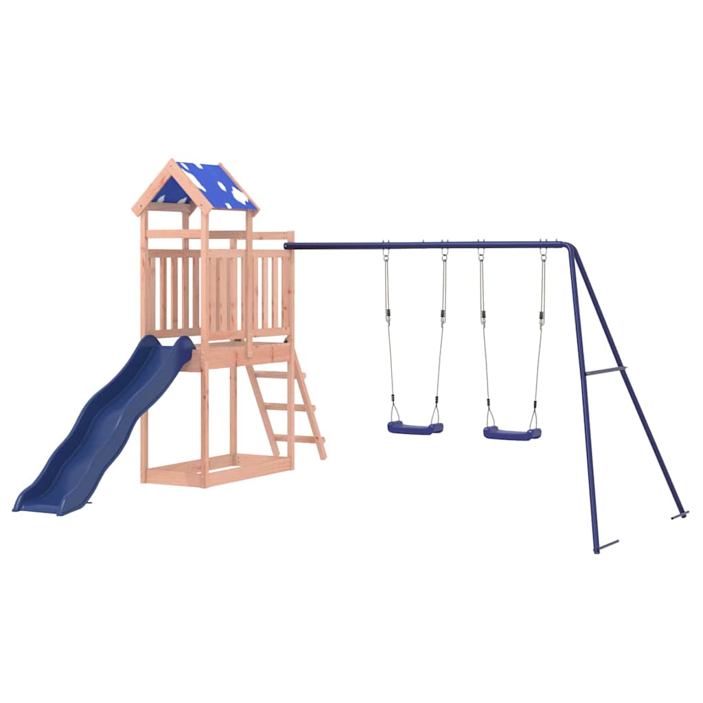 vidaXL Outdoor Playset Solid Wood Douglas - Brown - 33474