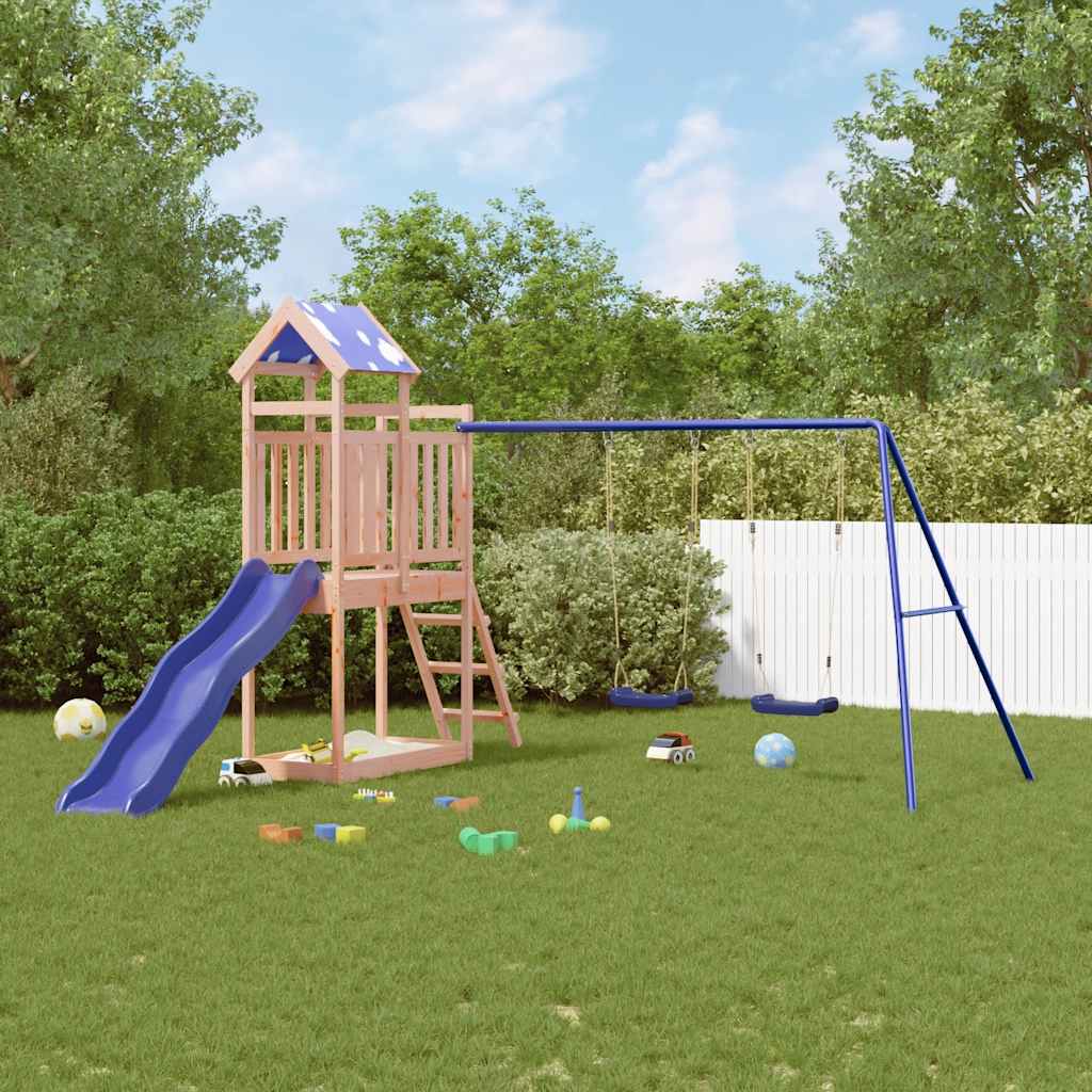 vidaXL Outdoor Playset Solid Wood Douglas - Brown - 33474