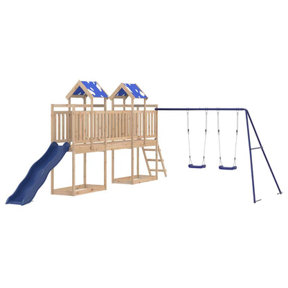 vidaXL Outdoor Playset Solid Wood Pine - Brown - 33481