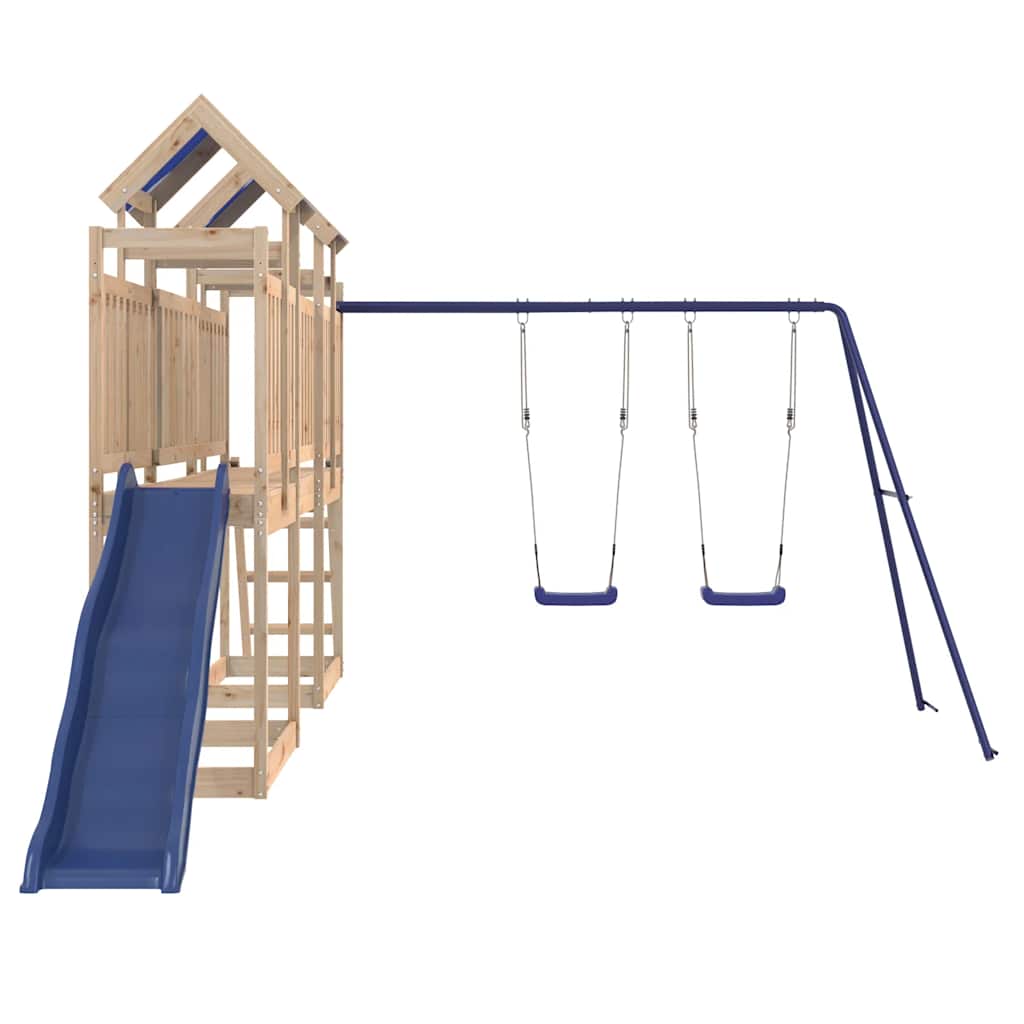 vidaXL Outdoor Playset Solid Wood Pine - Brown - 33481