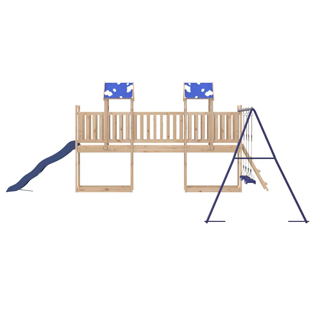 vidaXL Outdoor Playset Solid Wood Pine - Brown - 33481