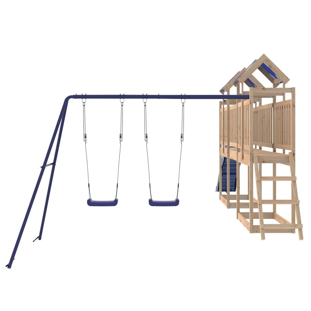 vidaXL Outdoor Playset Solid Wood Pine - Brown - 33481