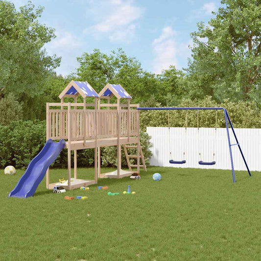 vidaXL Outdoor Playset Solid Wood Pine - Brown - 33481