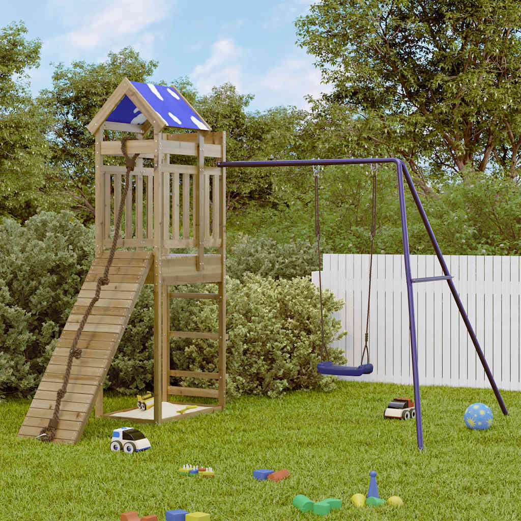 vidaXL Outdoor Playset Impregnated Wood Pine - Brown - 33512