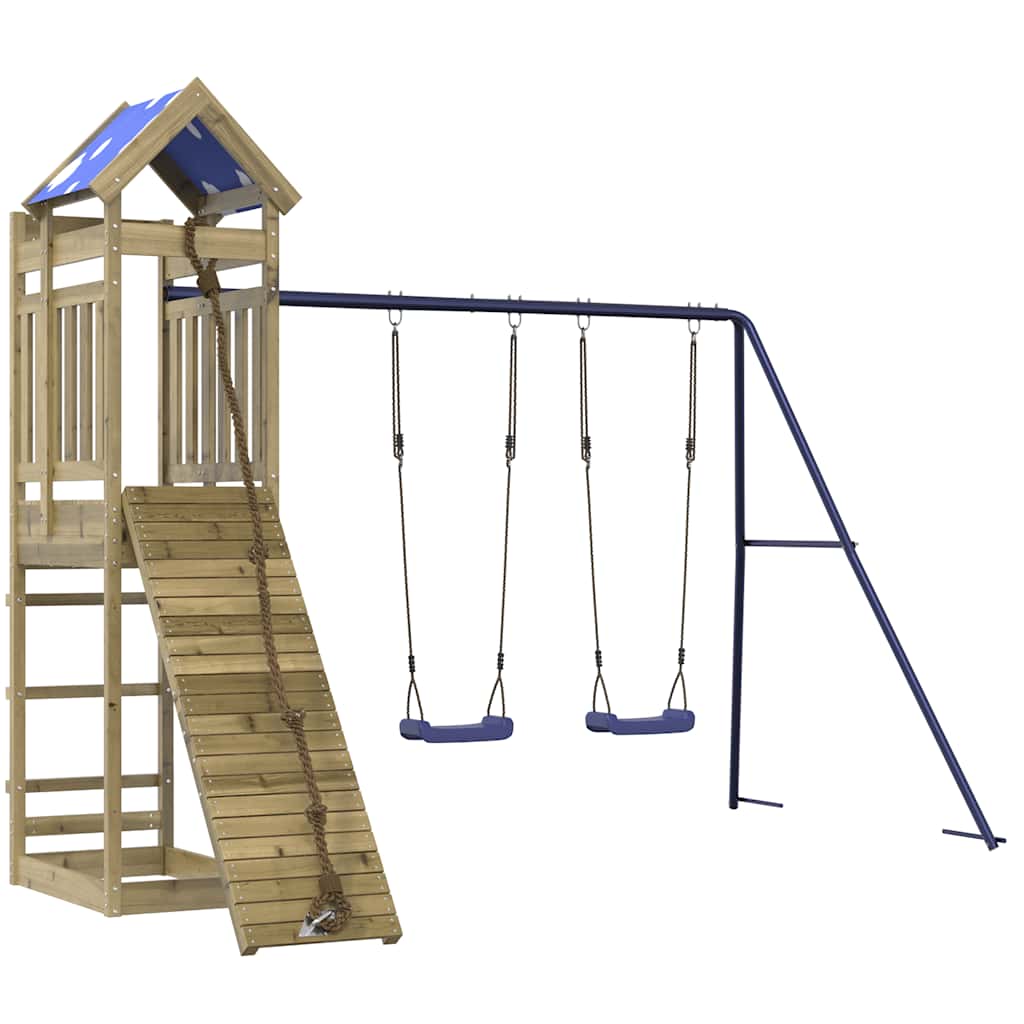 vidaXL Outdoor Playset Impregnated Wood Pine - Brown - 33525