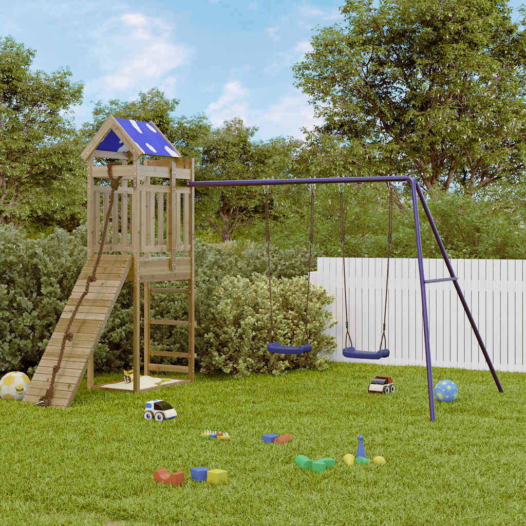 vidaXL Outdoor Playset Impregnated Wood Pine - Brown - 33525