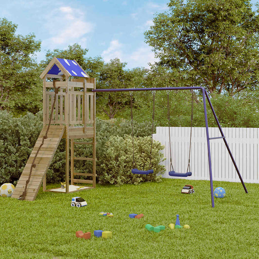 vidaXL Outdoor Playset Impregnated Wood Pine - Brown - 33525