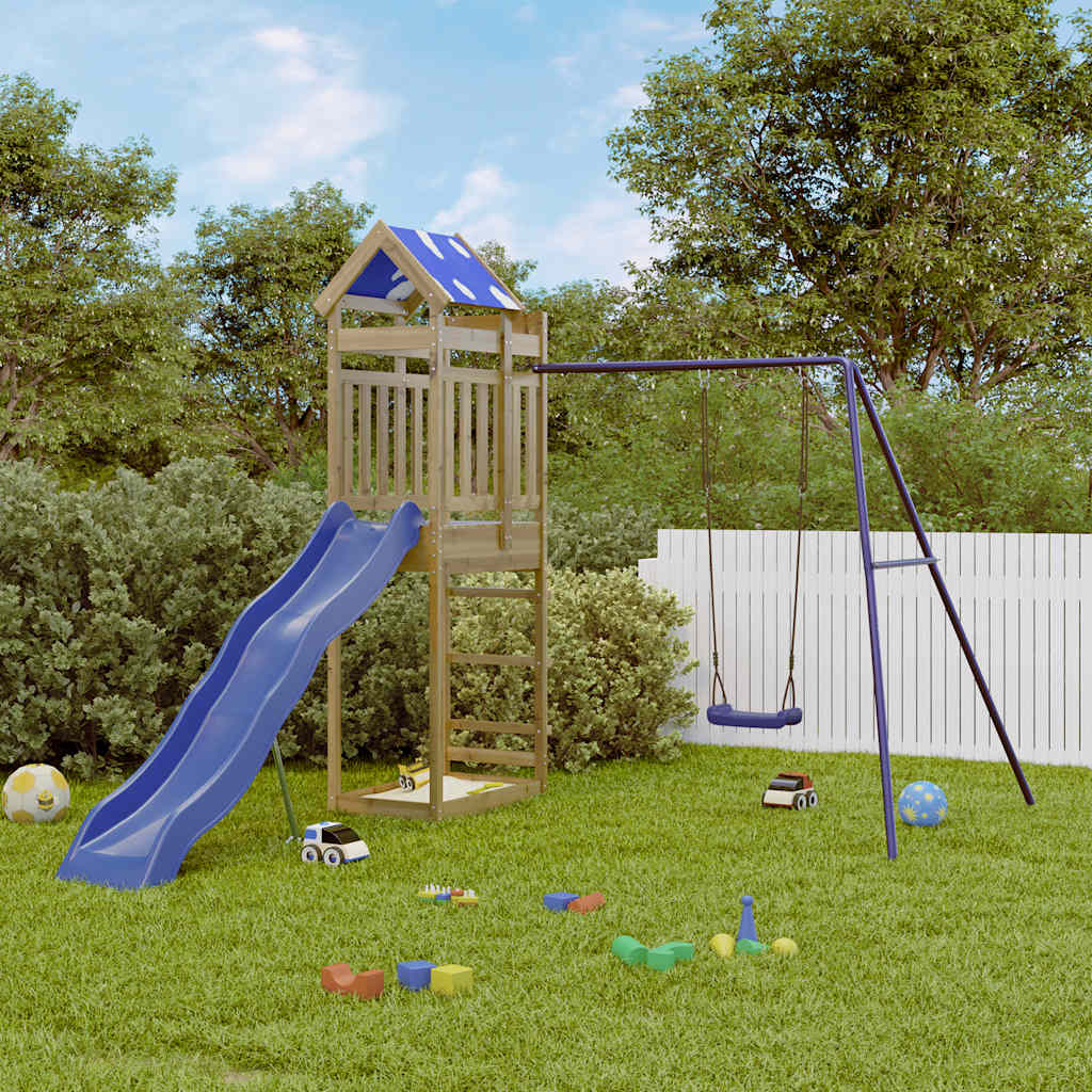 vidaXL Outdoor Playset Impregnated Wood Pine - Brown - 33526