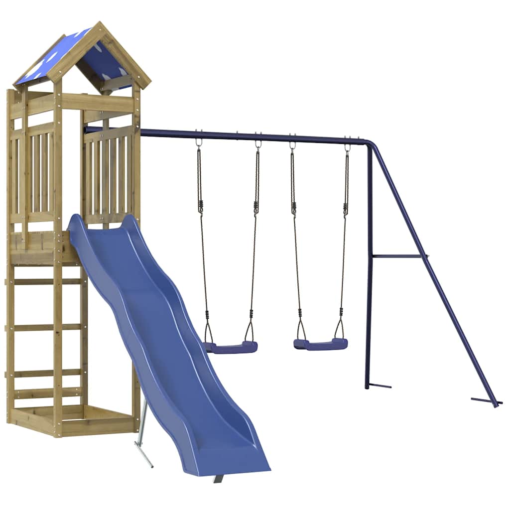 vidaXL Outdoor Playset Impregnated Wood Pine - Brown - 33527
