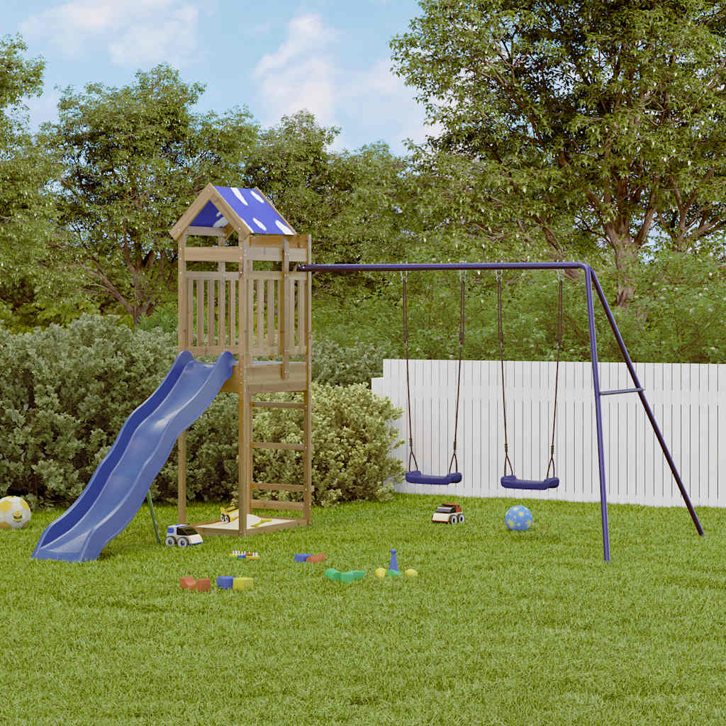 vidaXL Outdoor Playset Impregnated Wood Pine - Brown - 33527