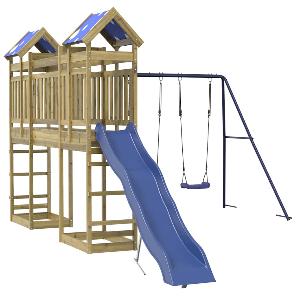 vidaXL Outdoor Playset Impregnated Wood Pine - Brown - 33528