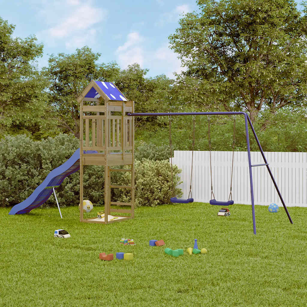 vidaXL Outdoor Playset Impregnated Wood Pine - Brown - 33538