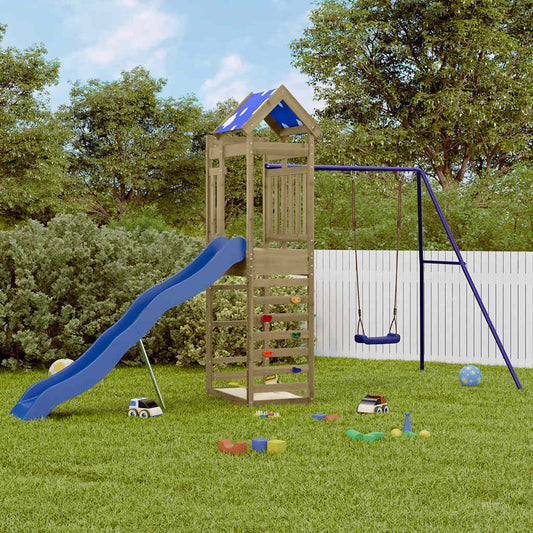 vidaXL Outdoor Playset Impregnated Wood Pine - Brown - 33543