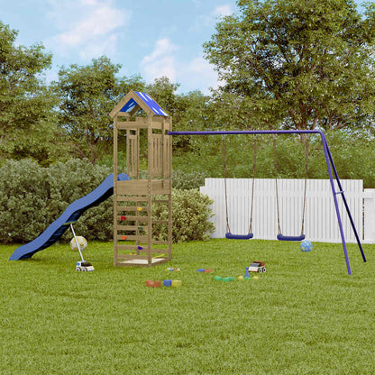 vidaXL Outdoor Playset Impregnated Wood Pine - Brown - 33548