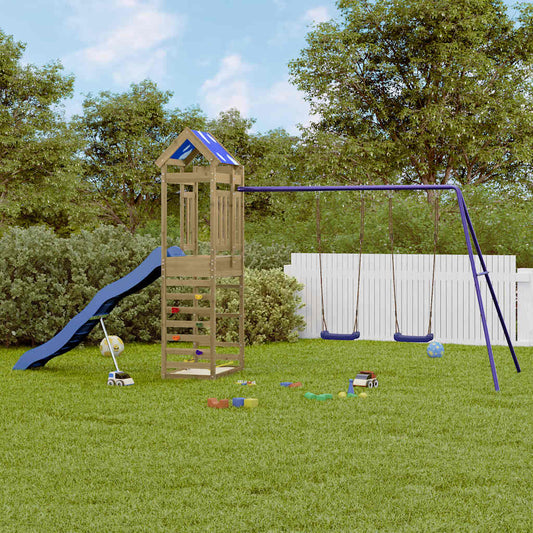 vidaXL Outdoor Playset Impregnated Wood Pine - Brown - 33548