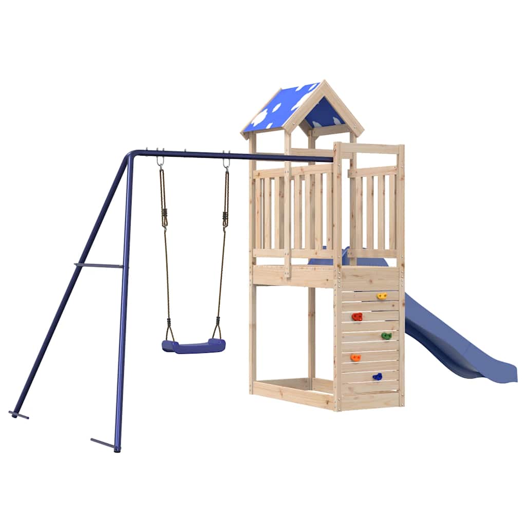 vidaXL Outdoor Playset Solid Wood Pine - Brown - 33573