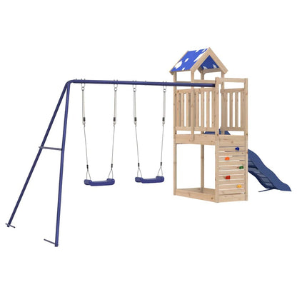 vidaXL Outdoor Playset Solid Wood Pine - Brown - 33578