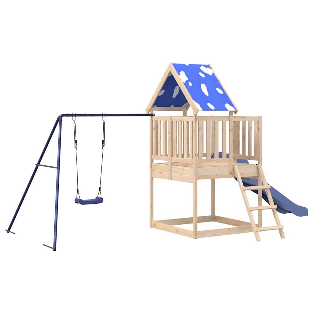 vidaXL Outdoor Playset Solid Wood Pine - Brown - 33596