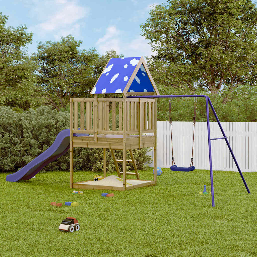 vidaXL Outdoor Playset Impregnated Wood Pine - Brown - 33601