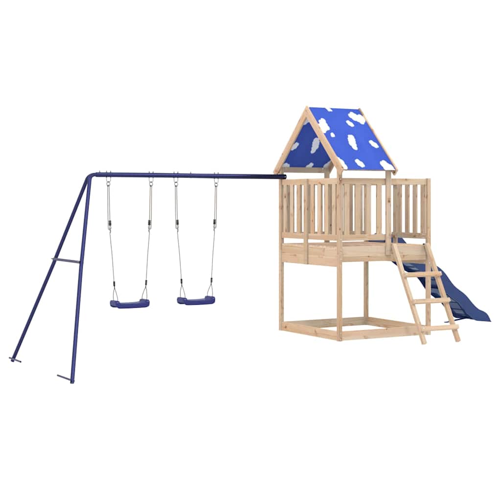 vidaXL Outdoor Playset Solid Wood Pine - Brown - 33610