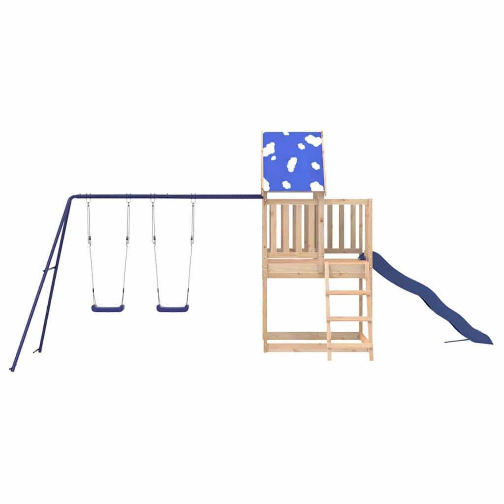 vidaXL Outdoor Playset Solid Wood Pine - Brown - 33610