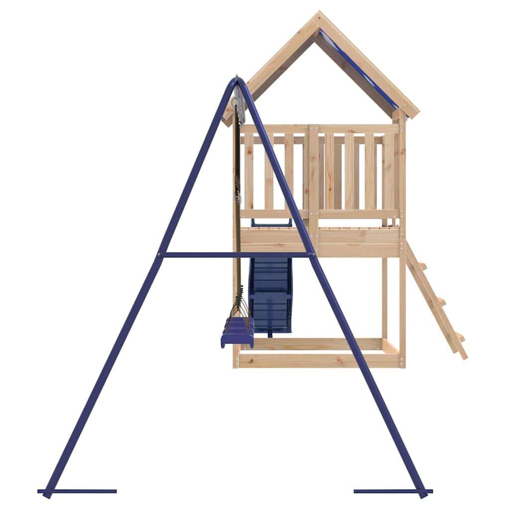 vidaXL Outdoor Playset Solid Wood Pine - Brown - 33610