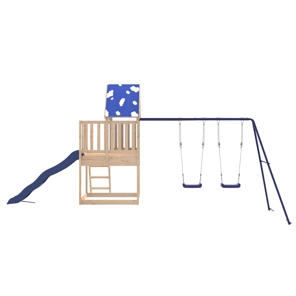 vidaXL Outdoor Playset Solid Wood Pine - Brown - 33610