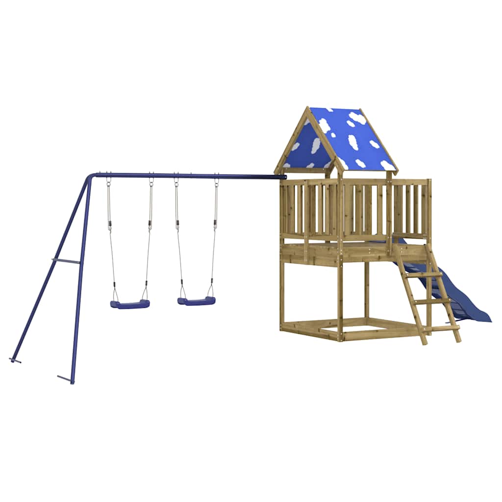 vidaXL Outdoor Playset Impregnated Wood Pine - Brown - 33619