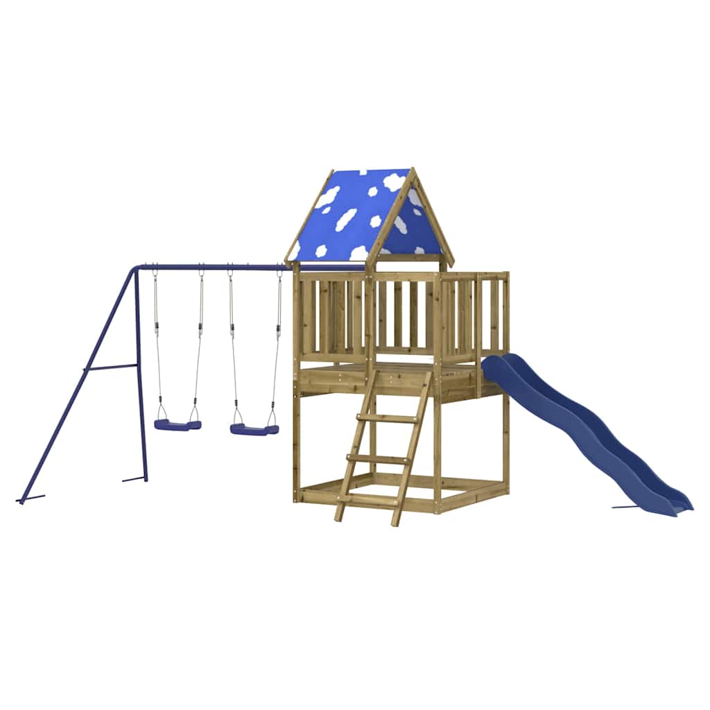 vidaXL Outdoor Playset Impregnated Wood Pine - Brown - 33619