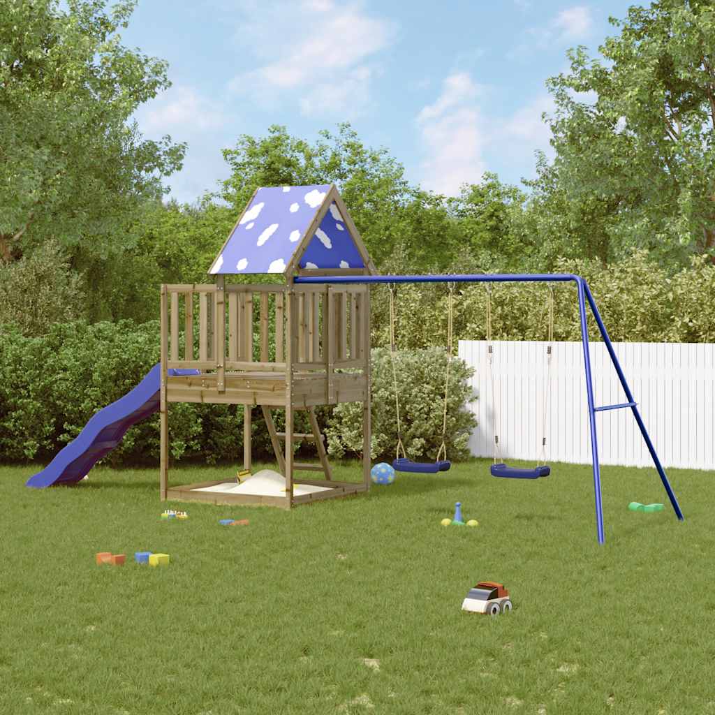 vidaXL Outdoor Playset Impregnated Wood Pine - Brown - 33619
