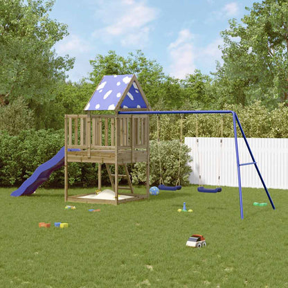vidaXL Outdoor Playset Impregnated Wood Pine - Brown - 33619