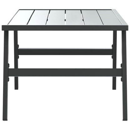 vidaXL Garden Coffee Table Black 90x45x35 cm Powder-coated Steel