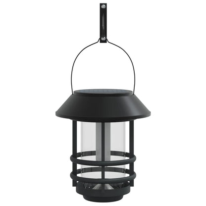 vidaXL Solar Outdoor Wall Lanterns 2 pcs Warm White Flickering Flame - Black