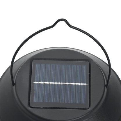 vidaXL Solar Outdoor Wall Lanterns 2 pcs Warm White Flickering Flame - Black