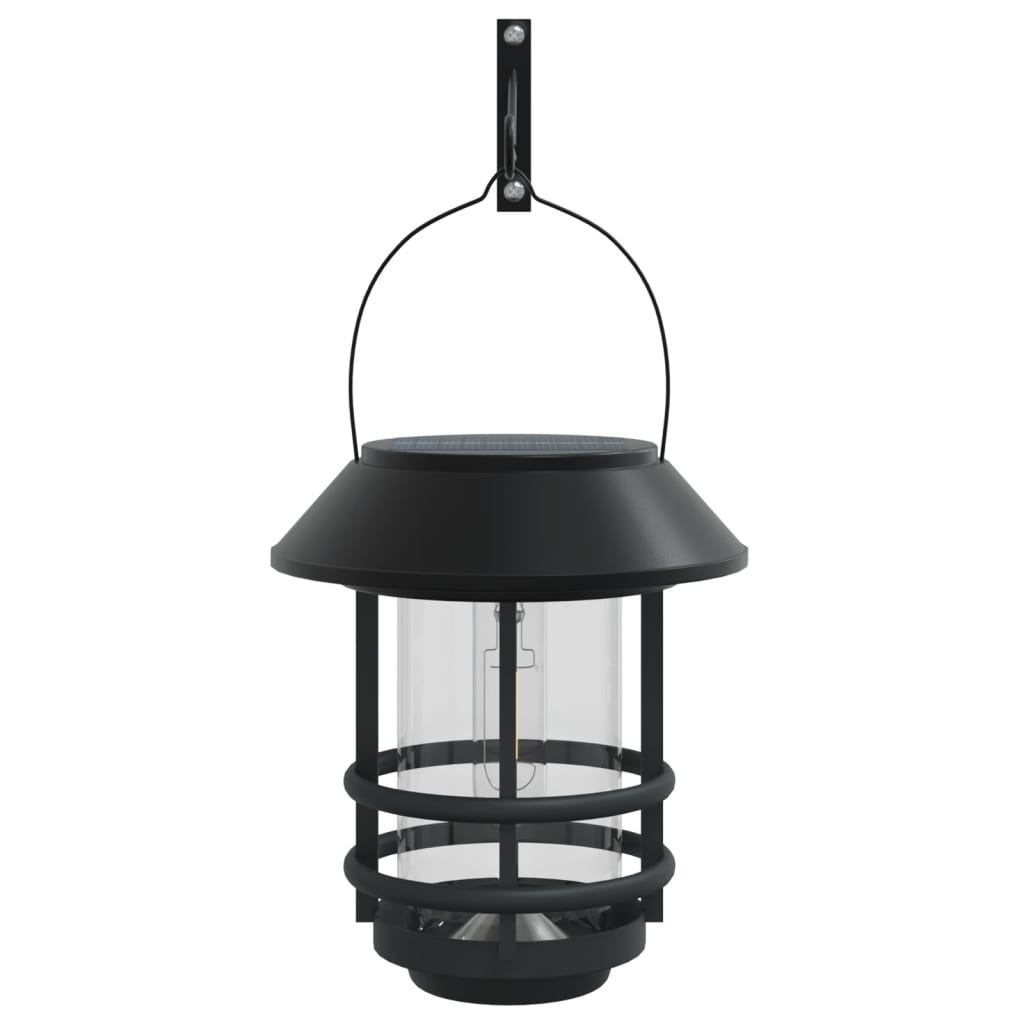 vidaXL Solar Outdoor Wall Lanterns 2 pcs White - Black
