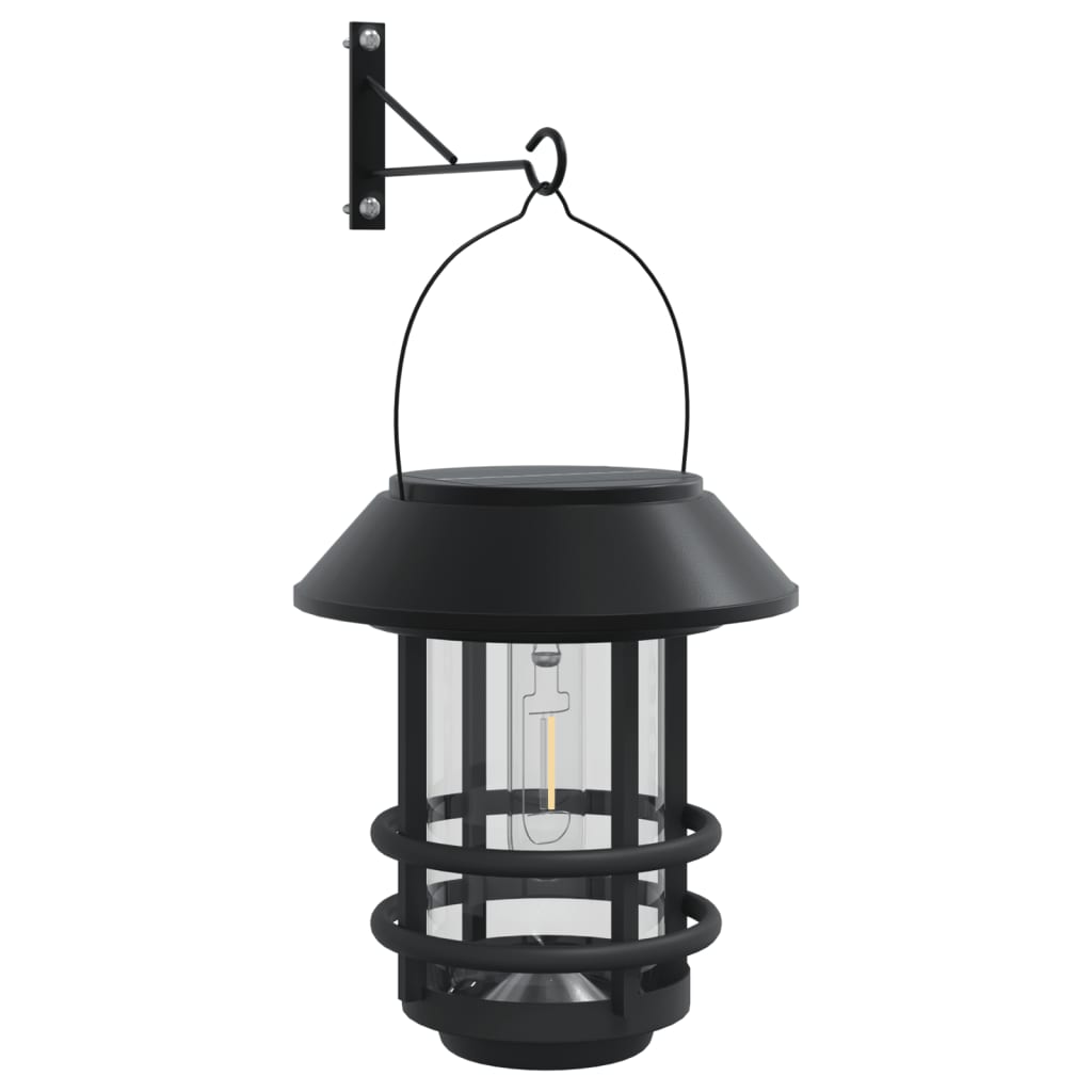 vidaXL Solar Outdoor Wall Lanterns 2 pcs White - Black