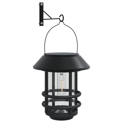 vidaXL Solar Outdoor Wall Lanterns 2 pcs White - Black